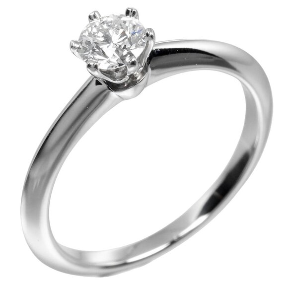 TIFFANY & CO. Platinum Diamond 2C Ring - Picture 1 of 10